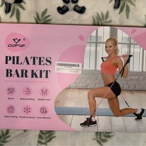 Pilates Bar Kit with Resistance Bands - Pink